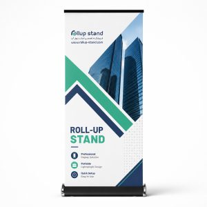 رول آپ پایه پهن مشکی 200x85